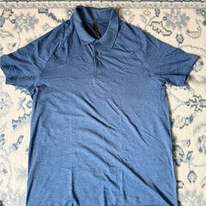 lululemon athletica Men's Heathered Blue Polo